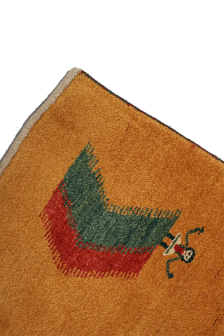A rectangular Gabbeh Tribal Wool Rug