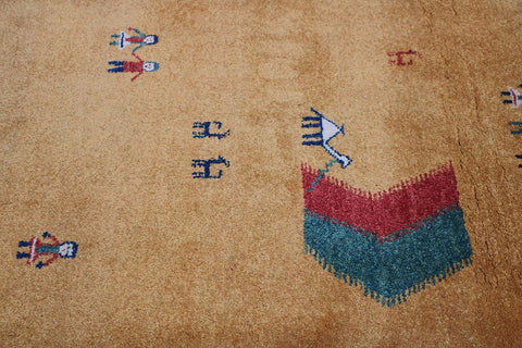 A rectangular Gabbeh Tribal Wool Rug