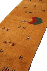 Gabbeh Tribal Wool Rug 277 x 94 cm (9.09 x 3.08 ft)