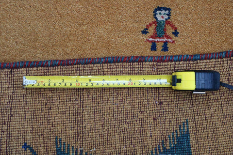 A rectangular Gabbeh Tribal Wool Rug