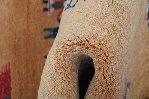 A rectangular Gabbeh Tribal Wool Rug