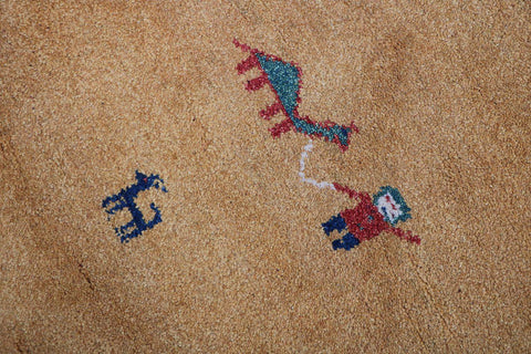 A rectangular Gabbeh Tribal Wool Rug