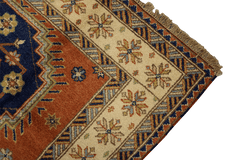 Kazak Tribal Wool Rug 245 x 165 cm (8.04 x 5.41 ft)