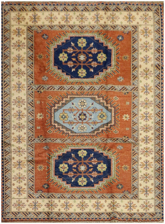 Kazak Tribal Wool Rug 245 x 165 cm (8.04 x 5.41 ft)