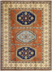 Kazak Tribal Wool Rug 245 x 165 cm (8.04 x 5.41 ft)