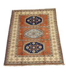 Kazak Tribal Wool Rug 245 x 165 cm (8.04 x 5.41 ft)