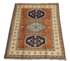 Kazak Tribal Wool Rug 245 x 165 cm (8.04 x 5.41 ft)