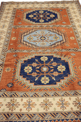 Kazak Tribal Wool Rug 245 x 165 cm (8.04 x 5.41 ft)