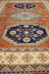 Kazak Tribal Wool Rug 245 x 165 cm (8.04 x 5.41 ft)