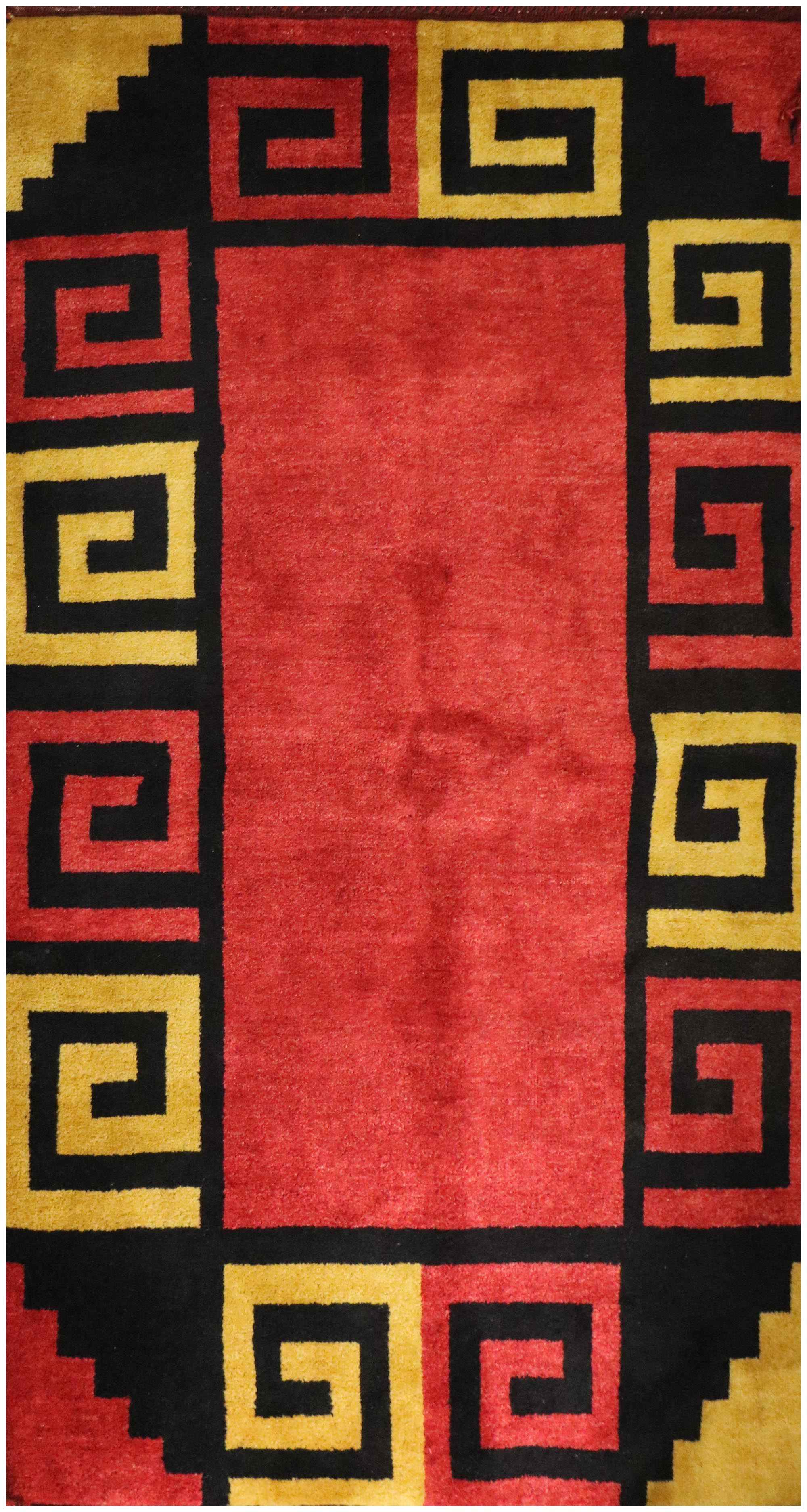 204 x 140 cm Persian Qashqai Tribal Wool Rug Hand-Knotted Red Colour - Rugoutlet