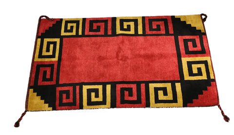 204 x 140 cm Persian Qashqai Tribal Wool Rug Hand-Knotted Red Colour - Rugoutlet