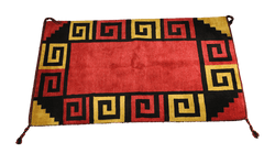 204 x 140 cm Persian Qashqai Tribal Wool Rug Hand-Knotted Red Colour - Rugoutlet