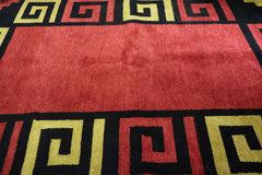 204 x 140 cm Persian Qashqai Tribal Wool Rug Hand-Knotted Red Colour - Rugoutlet