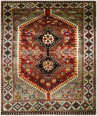 A Persian Qashqai Tribal Wool Rug