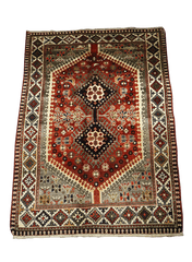 Persian Qashqai Tribal Wool Rug 233 x 140 cm (7.64 x 4.59 ft)