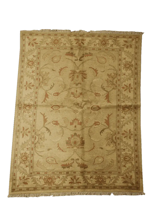 177 x 143 cm (5.81 x 4.69 ft) Ziegler Tribal Wool Rugs Hand Knotted Brown Colour - Rugoutlet