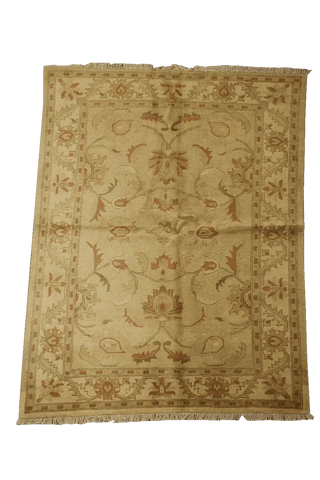 177 x 143 cm (5.81 x 4.69 ft) Ziegler Tribal Wool Rugs Hand Knotted Brown Colour - Rugoutlet