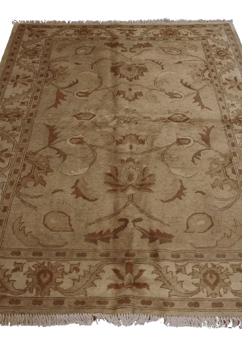 177 x 143 cm (5.81 x 4.69 ft) Ziegler Tribal Wool Rugs Hand Knotted Brown Colour - Rugoutlet