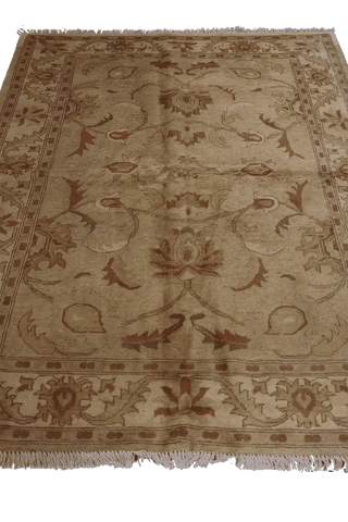 177 x 143 cm (5.81 x 4.69 ft) Ziegler Tribal Wool Rugs Hand Knotted Brown Colour - Rugoutlet