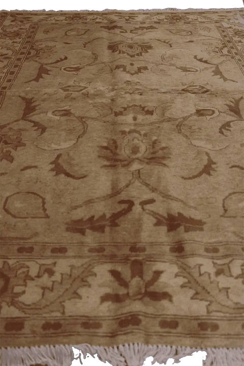 177 x 143 cm (5.81 x 4.69 ft) Ziegler Tribal Wool Rugs Hand Knotted Brown Colour - Rugoutlet