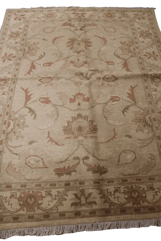 177 x 143 cm (5.81 x 4.69 ft) Ziegler Tribal Wool Rugs Hand Knotted Brown Colour - Rugoutlet