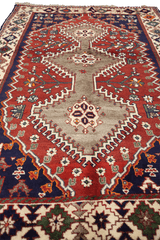 Persian Qashqai Tribal Wool Rug 219 x 124 cm (7.19 x 4.07 ft)