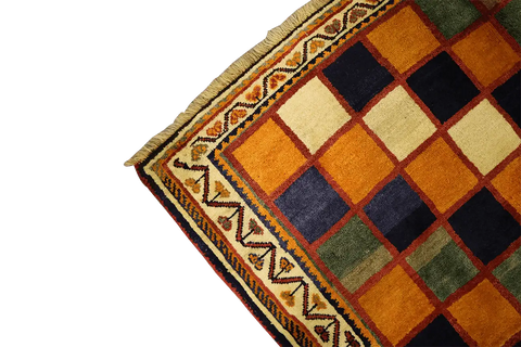 200 x 132 cm Persian Qashqai Tribal Wool Rug Hand-Knotted Multi-Coloured - Rugoutlet