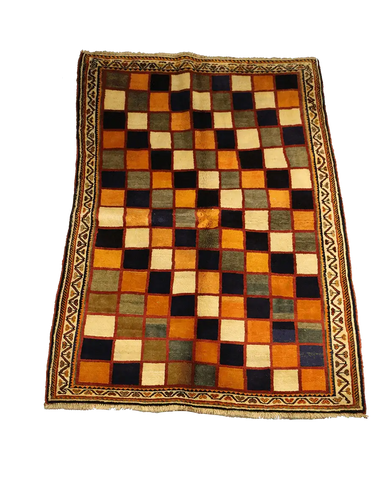 200 x 132 cm Persian Qashqai Tribal Wool Rug Hand-Knotted Multi-Coloured - Rugoutlet