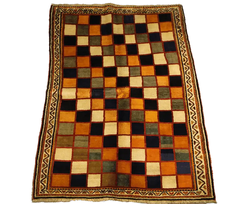200 x 132 cm Persian Qashqai Tribal Wool Rug Hand-Knotted Multi-Coloured - Rugoutlet