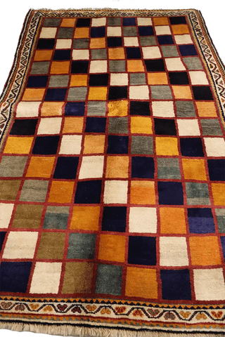 200 x 132 cm Persian Qashqai Tribal Wool Rug Hand-Knotted Multi-Coloured - Rugoutlet