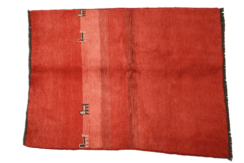 170 x 130 cm Persian Gabbeh Tribal Wool Rugs Hand Knotted Red Colour - Rugoutlet