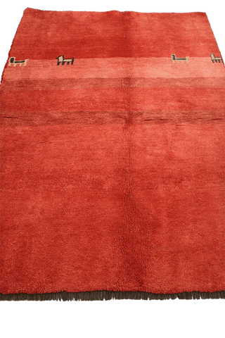 170 x 130 cm Persian Gabbeh Tribal Wool Rugs Hand Knotted Red Colour - Rugoutlet