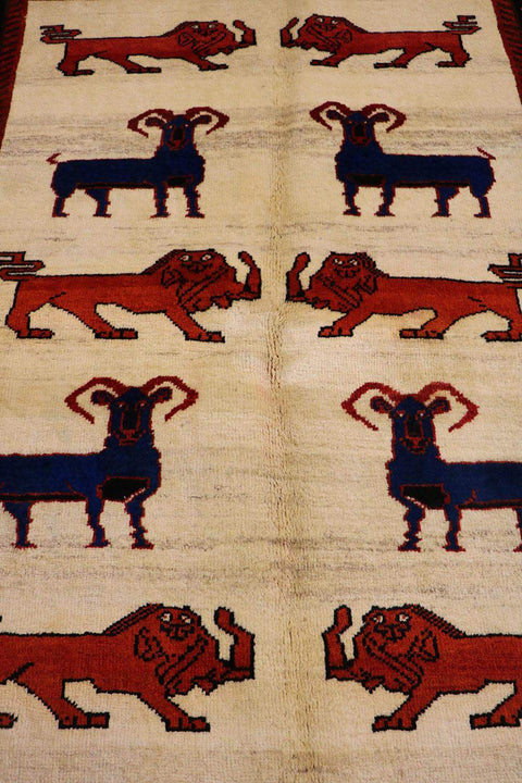 A Persian Gabbeh Tribal Wool Rug