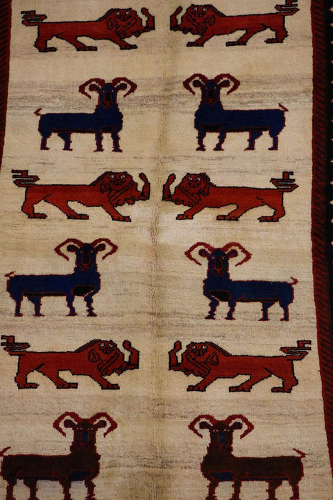 A Persian Gabbeh Tribal Wool Rug