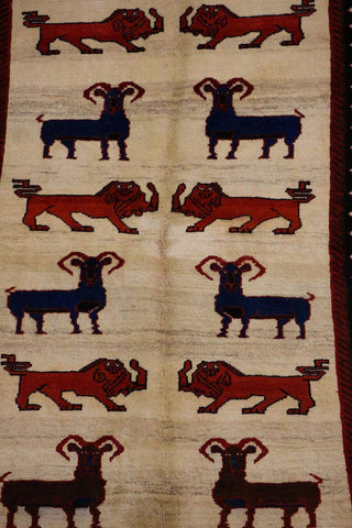 A Persian Gabbeh Tribal Wool Rug