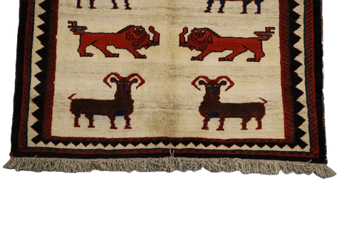 A Persian Gabbeh Tribal Wool Rug
