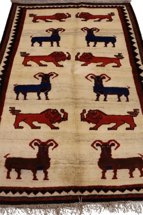 A Persian Gabbeh Tribal Wool Rug