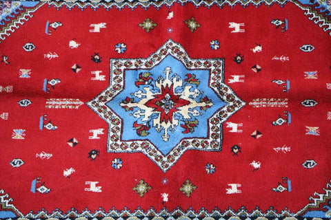 Indo Kazak Tribal Wool Rug 205 x 145 cm (6.73 x 4.76 ft) – Design 2