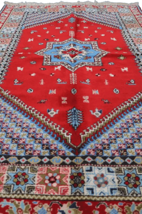 Indo Kazak Tribal Wool Rug 205 x 145 cm (6.73 x 4.76 ft) – Design 2