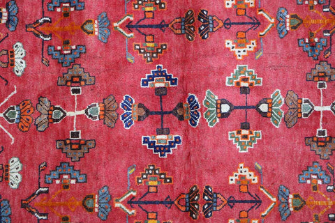127 x 200 cm Persian Qashqai Tribal Wool Rugs Handcrafted Blue Red - Rugoutlet