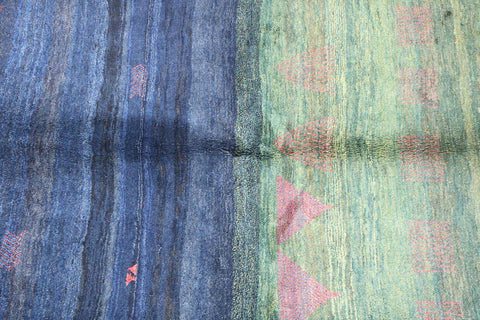 A rectangular Gabbeh Tribal Wool Rug