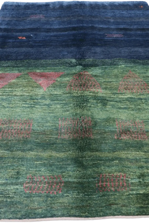 A rectangular Gabbeh Tribal Wool Rug