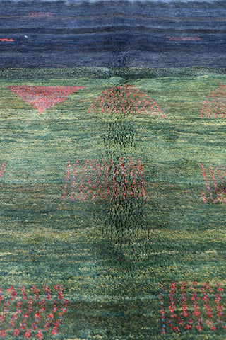 A rectangular Gabbeh Tribal Wool Rug