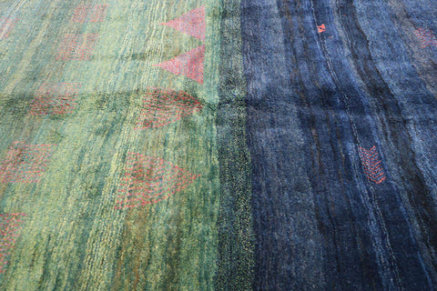 A rectangular Gabbeh Tribal Wool Rug