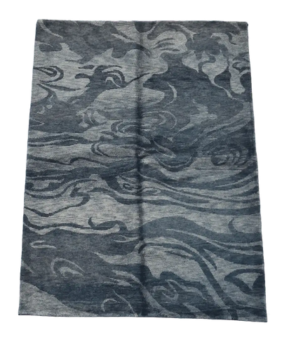 A modern contemporary tribal wool rug