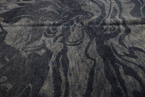 A modern contemporary tribal wool rug