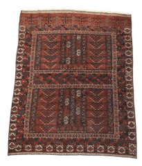 Afghan Hachlu Tribal Wool Rug 224 x 174 cm (7.35 x 5.71 ft)