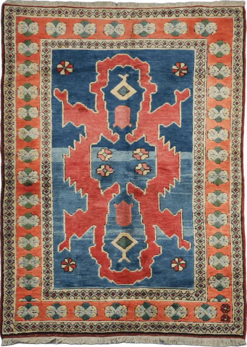A Turkish Karz Tribal Wool Rug 