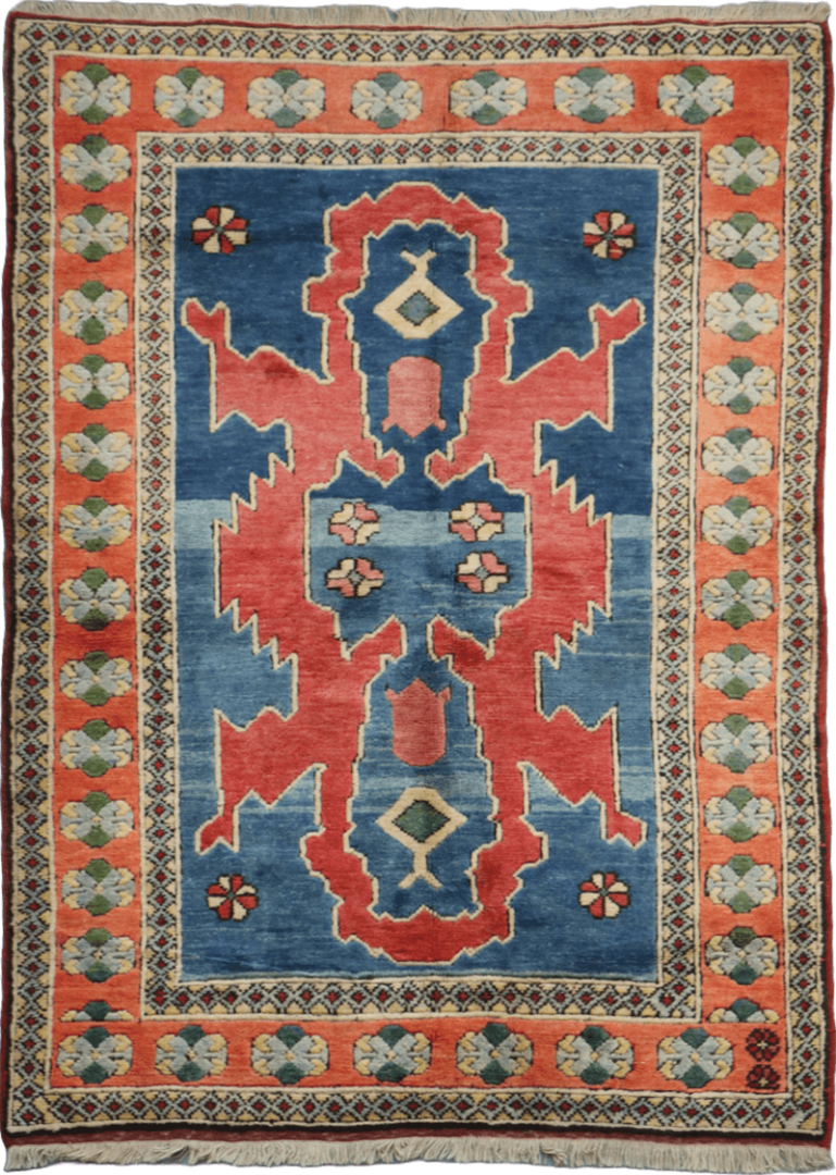 Turkish Karz Tribal Wool Rug 215 x 140 cm (7.05 x 4.59 ft)