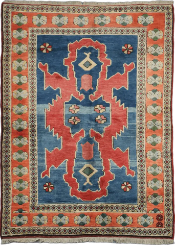 A Turkish Karz Tribal Wool Rug 